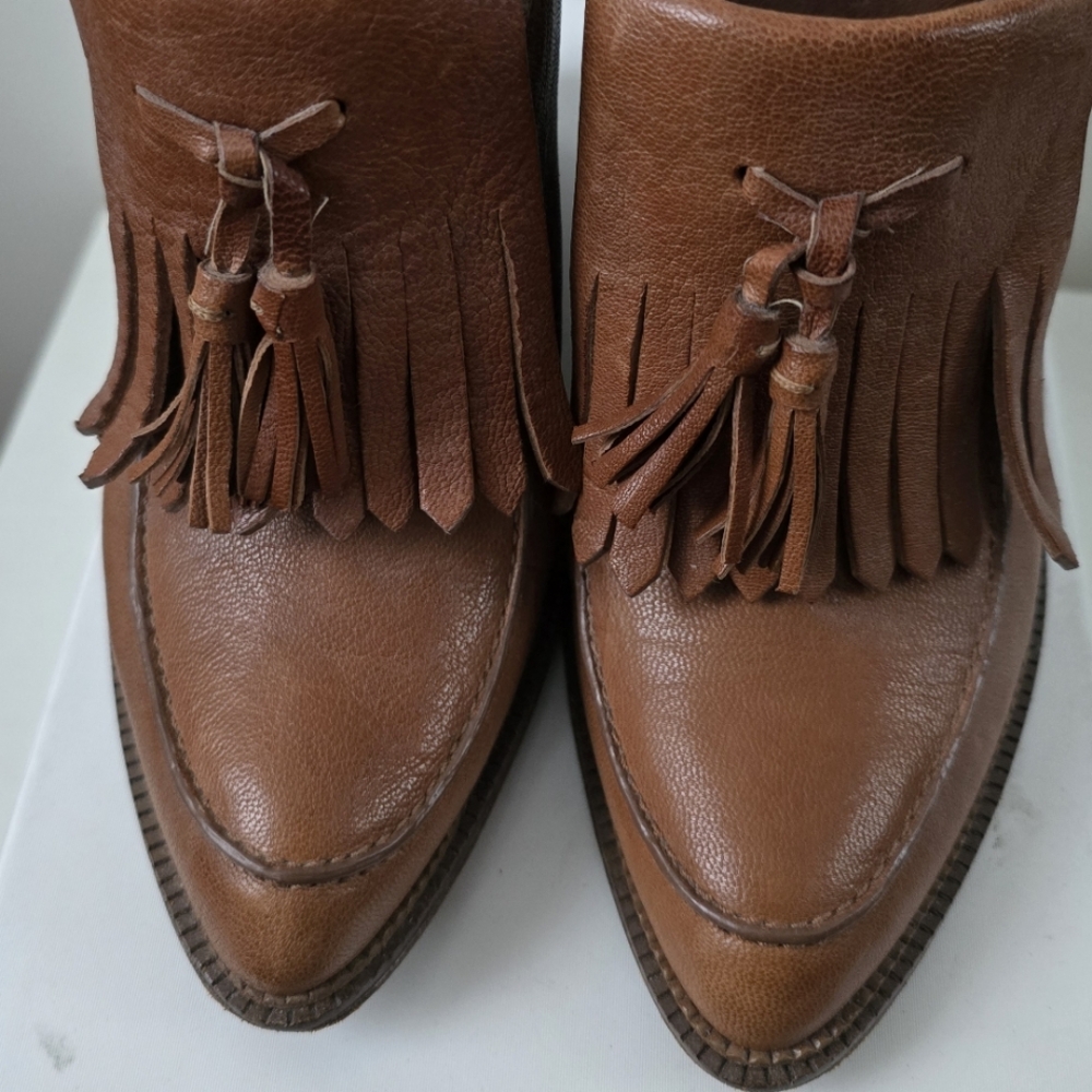 Alexander Wang Brown Leather Tassel Womens Shoes